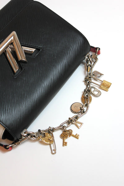 LOUIS VUITTON Twist MM Love Lock Charm Limited Edition Epi leather Black White Red - Full set ( Box, dust bag, receipt)