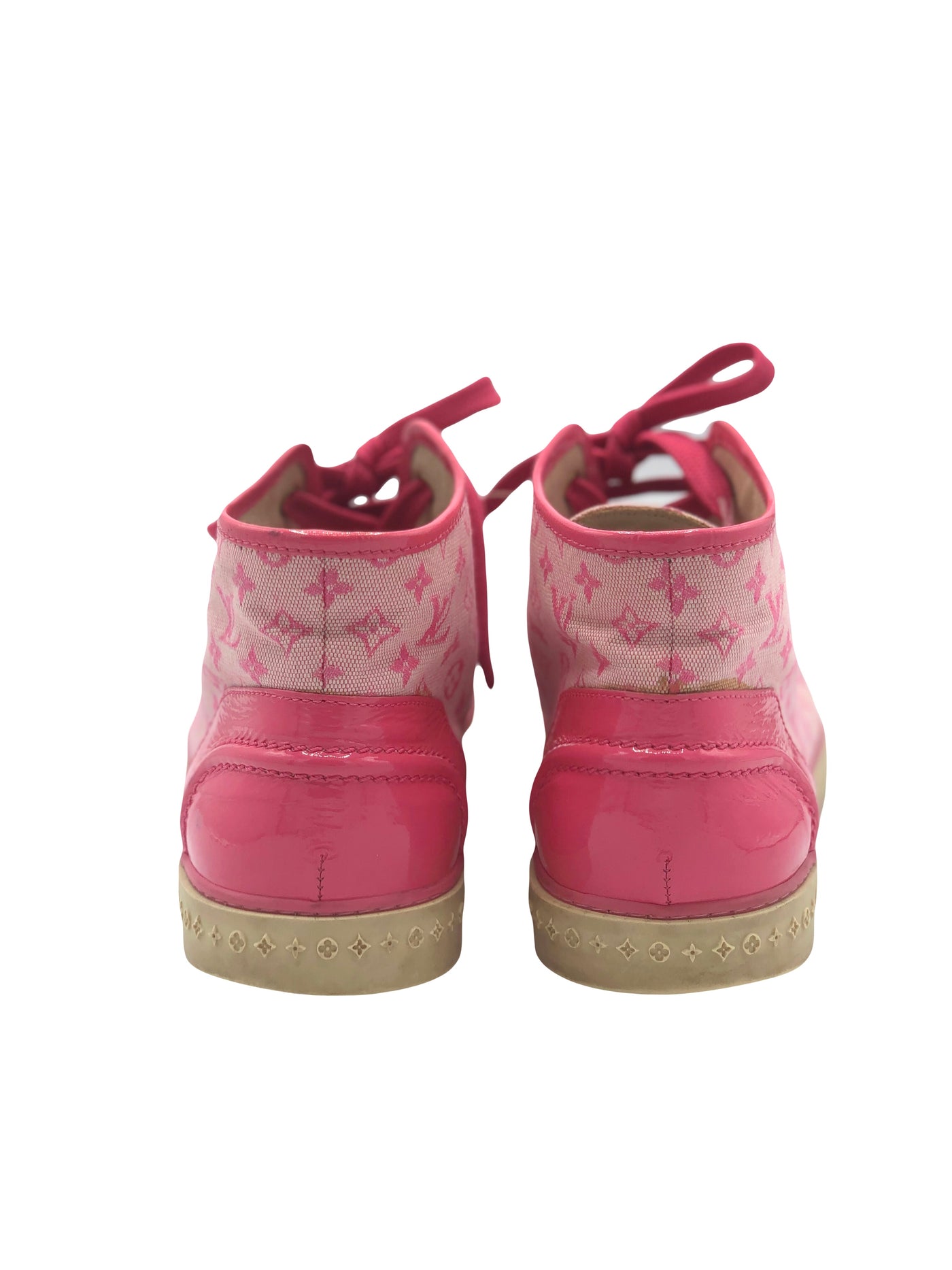 LOUIS VUITTON Pink Monogram trainers size 38.5