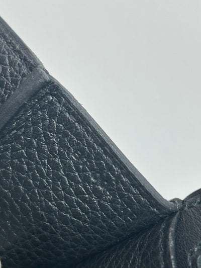 HERMES Alzan 31 Noir Clemence Leather with Gold Hardware