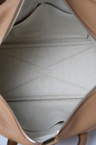 HERMES Victoria 35 clemence leather palladium hardware handbag