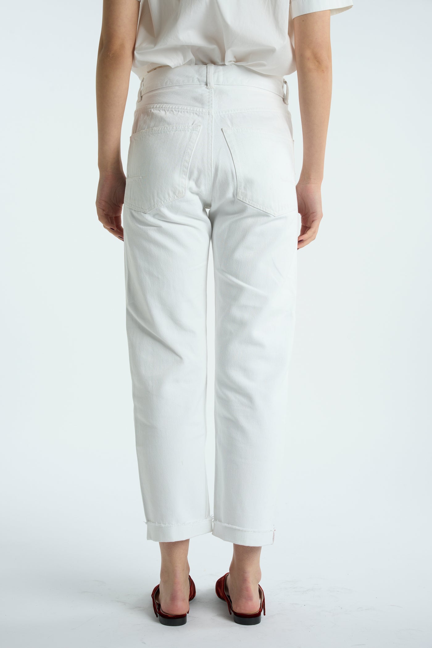 CHRISTIAN DIOR white boyfriend jeans "j'adior" size xxs