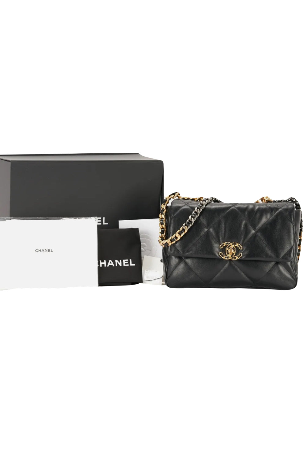 CHANEL 19 handbag gold, ruthenium, silver hardware brand new full set RRP: £6100