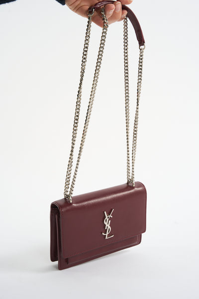 SAINT LAURENT small sunset with silver chain