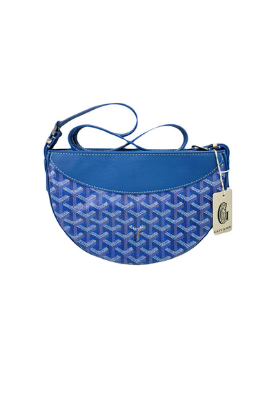GOYARD Hirondelle Blue Goyardine Crossbody Handbag - Never Worn Full Set with Receipt
