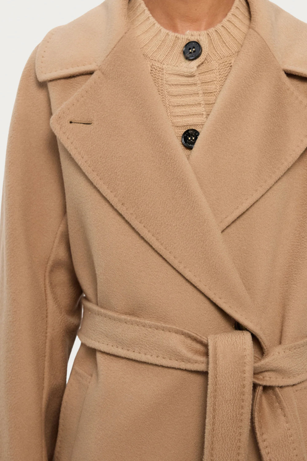MAX MARA Weekend belted camel wool coat size 36 oversized