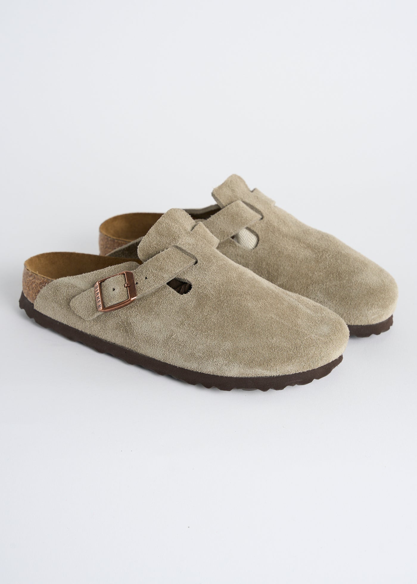 BIRKENSTOCK suede clogs never worn