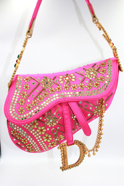 ULTRA RARE “India” saddle handbag John Galliano 10th year anniversary commemorative at Dior