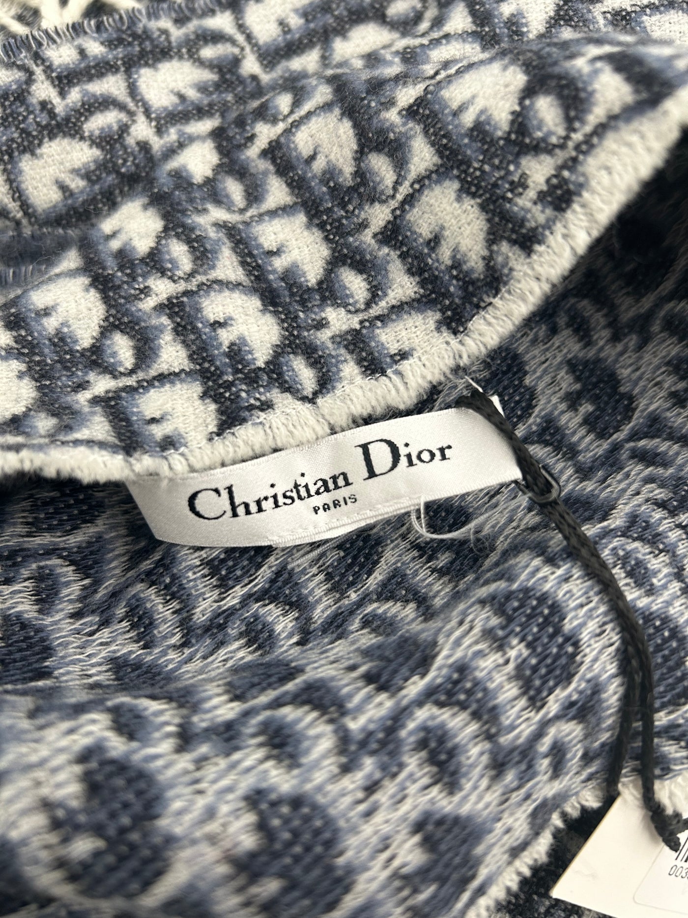 CHRISTIAN DIOR cashmere oblique poncho