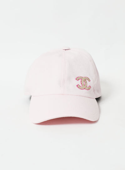 CHANEL Cotton Baseball Cap CC Crystals 2022 Collection