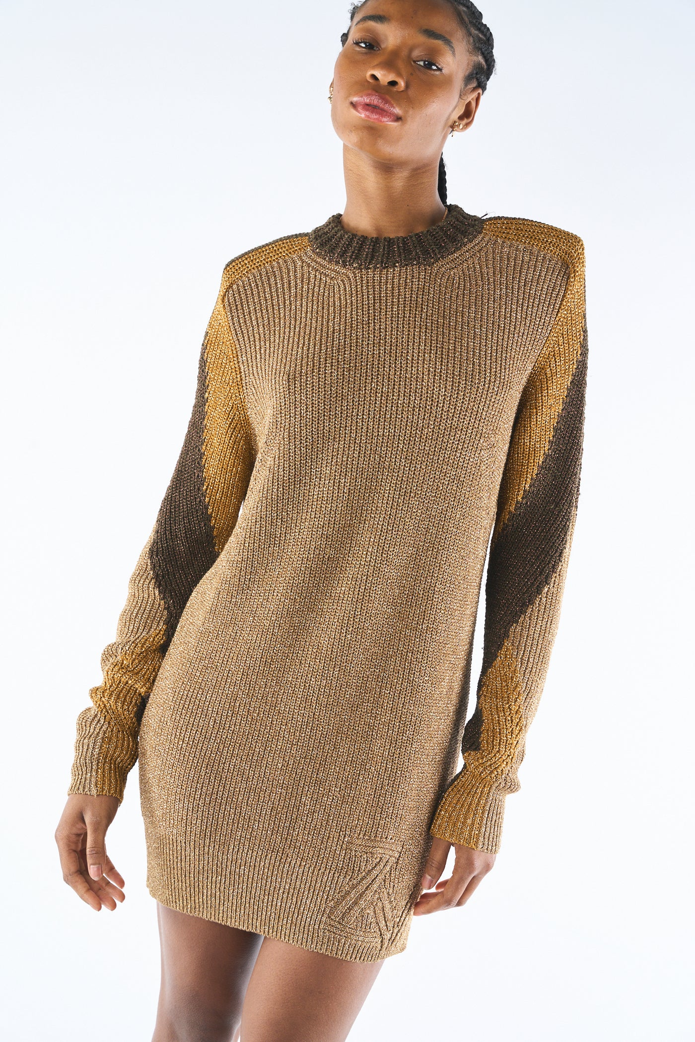 ZADIG & VOLTAIRE defile gold sweater dress