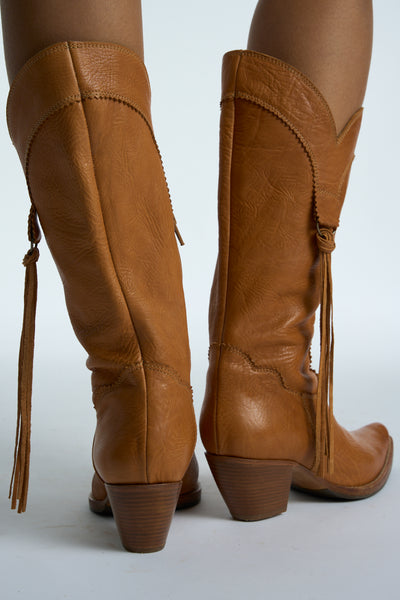 AVC leather cowboy boots