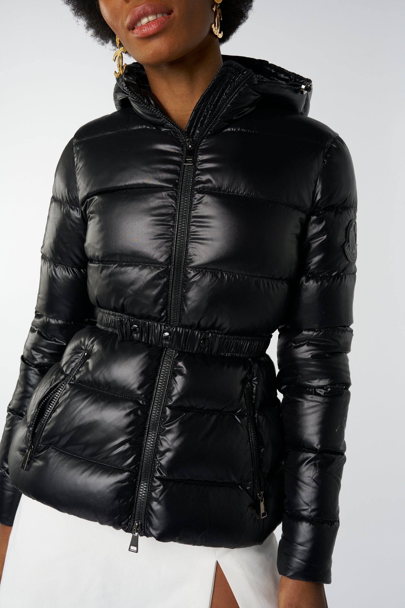 MONCLER black puffer jacket size 0