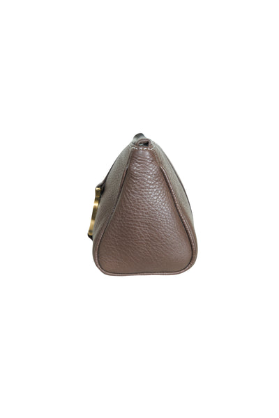 Christian DIOR brown leather zipper pouch