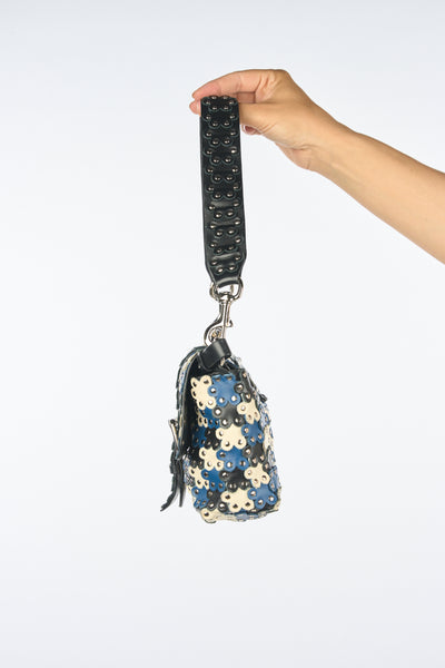 RED VALENTINO flowers puzzle two straps bag