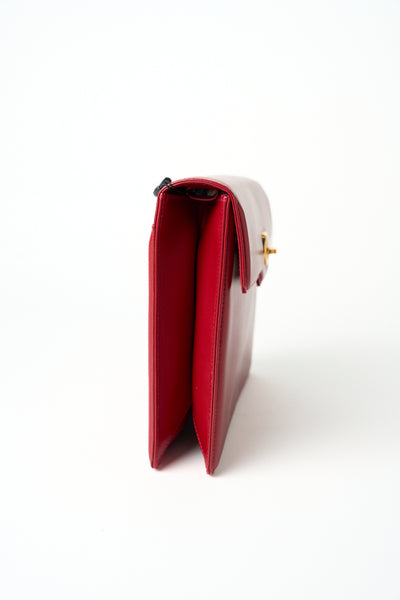 GUCCI vintage red handbag with detachable strap