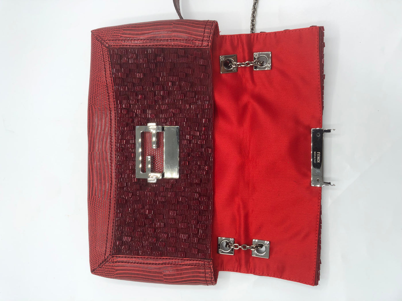 FENDI Beaded Baguette Handbag Limited edition with box