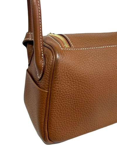 HERMES Lindy Mini || Gold Clemence Leather with Gold Hardware