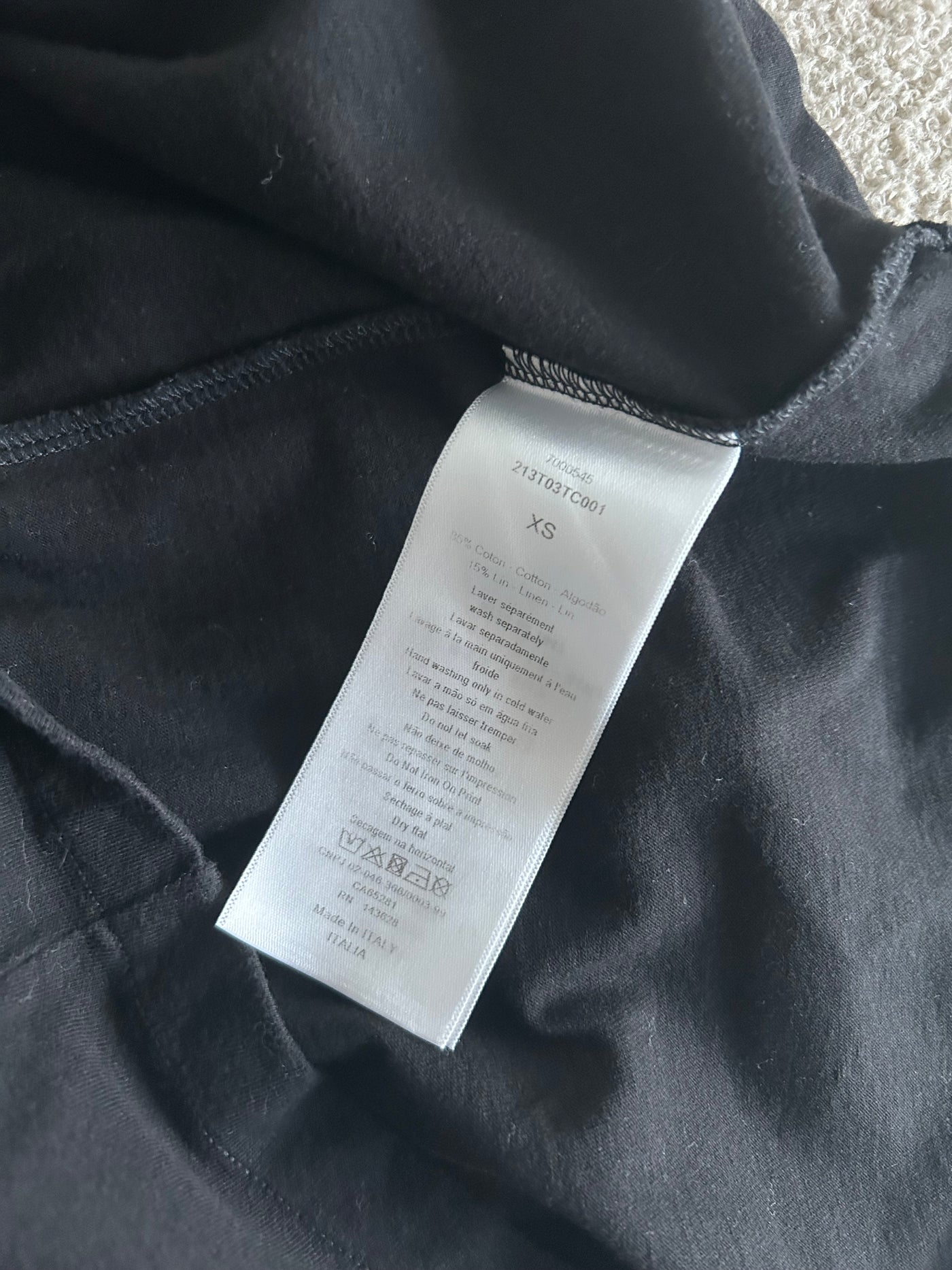 CHRISTIAN DIOR Lycky Number 8 J'Ddior black T-shirt