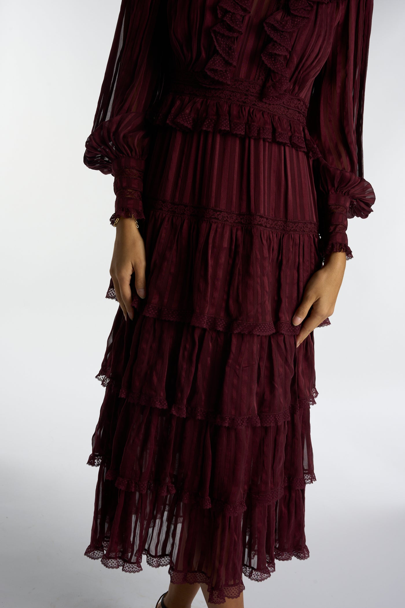 ZIMMERMANN burgundy mid length dress size 1