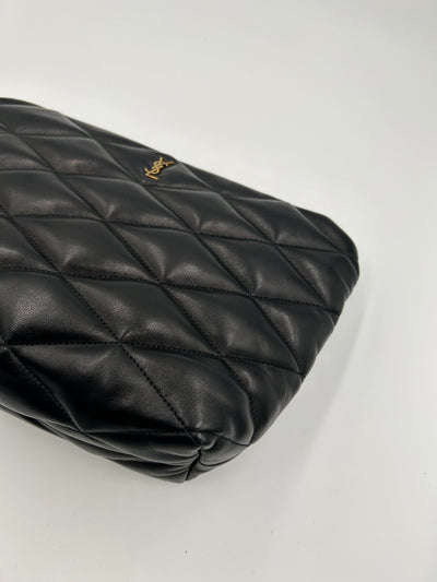 SAINT LAURENT "Sade" quilted puffed clutch