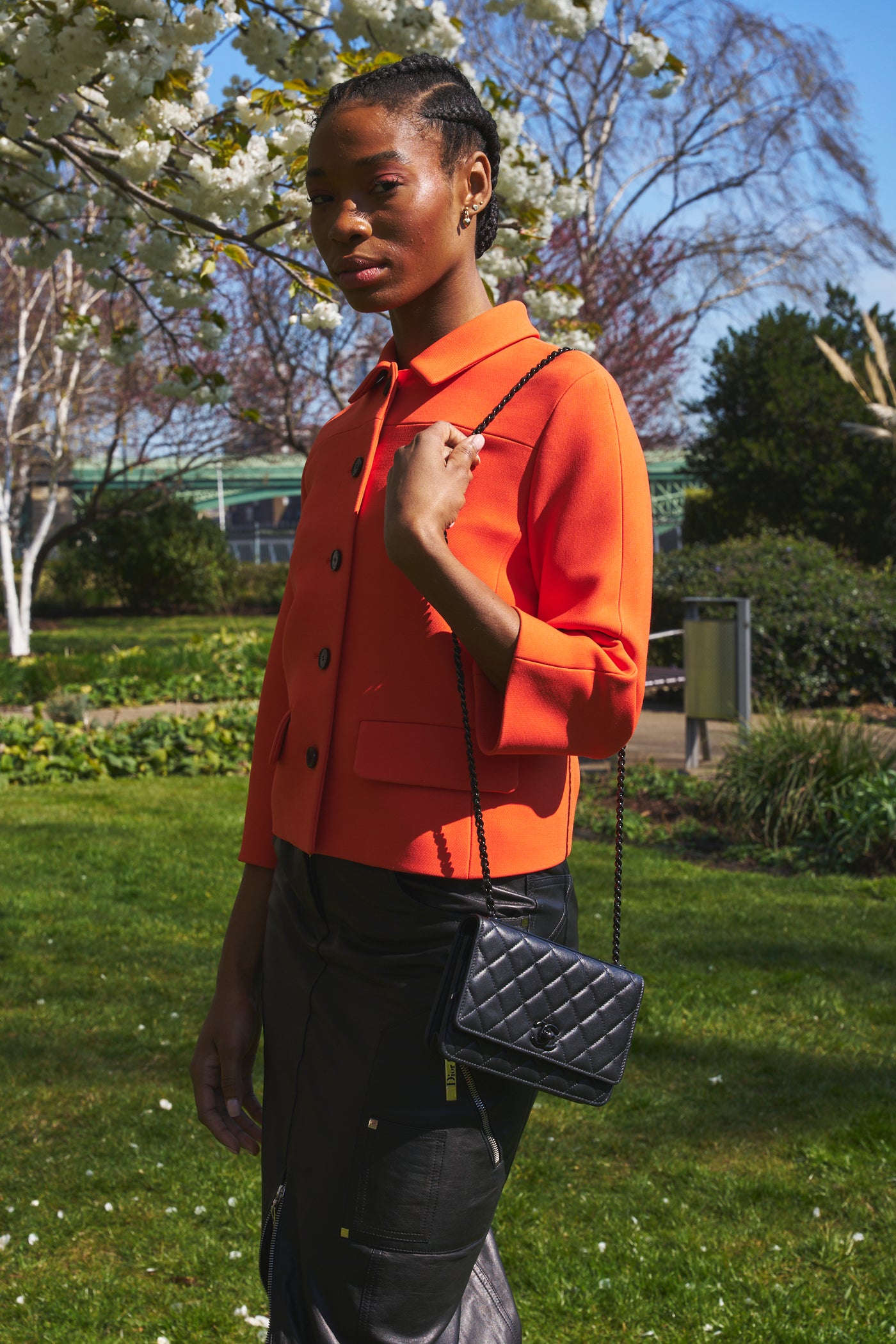 CHRISTIAN DIOR spring 2022 runway orange jacket size 38fr