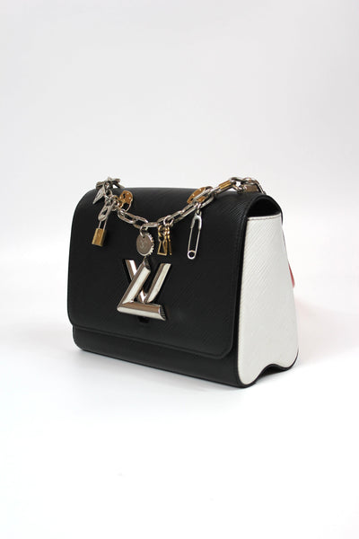 LOUIS VUITTON Twist MM Love Lock Charm Limited Edition Epi leather Black White Red - Full set ( Box, dust bag, receipt)