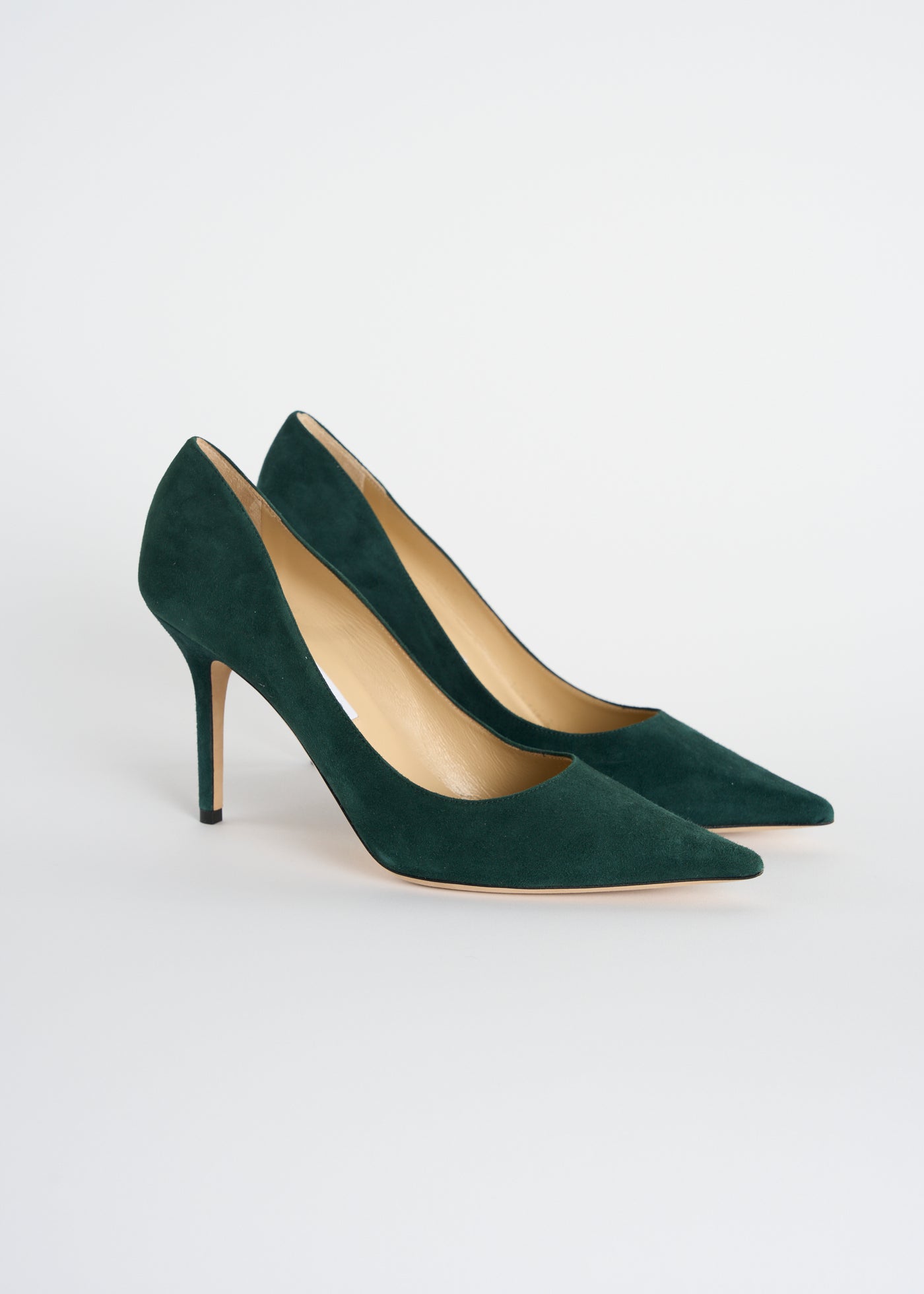 JIMMY CHOO Forest green sude heels brand new in box size 40.5