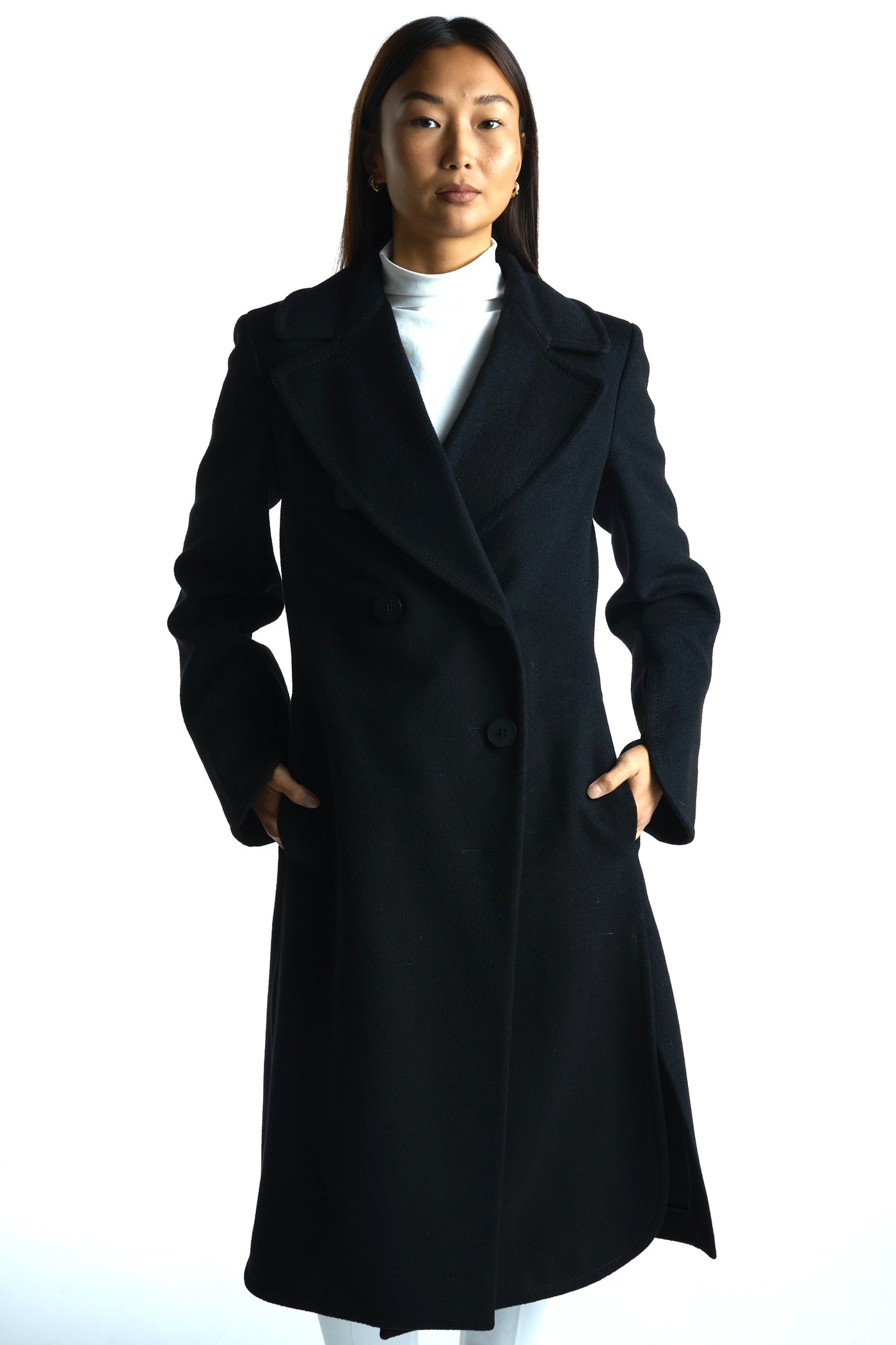 SPORTMAX wool black coat size 12