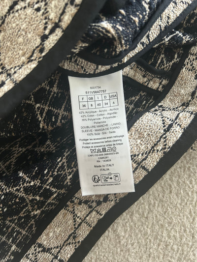 CHRISTIAN DIOR New Collection Macro Cannage Beige Cropped Jacket size 36 Current RRP 3900 euros