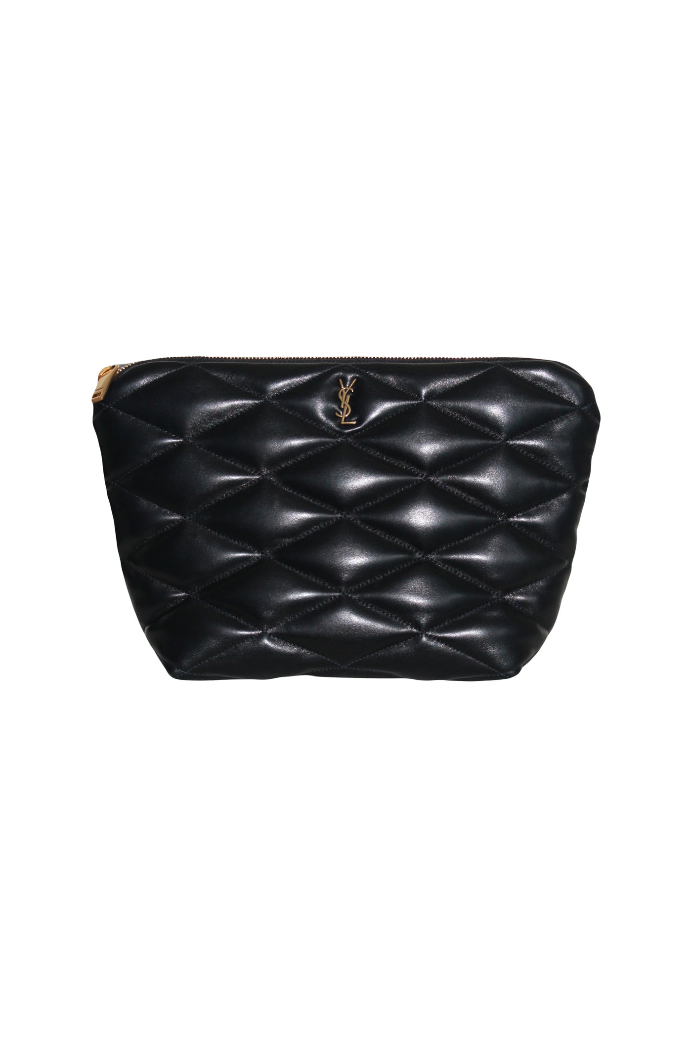 SAINT LAURENT "Sade" quilted puffed clutch