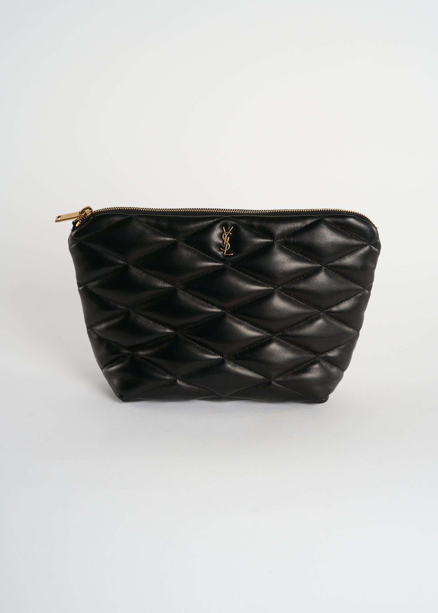 SAINT LAURENT "Sade" quilted puffed clutch