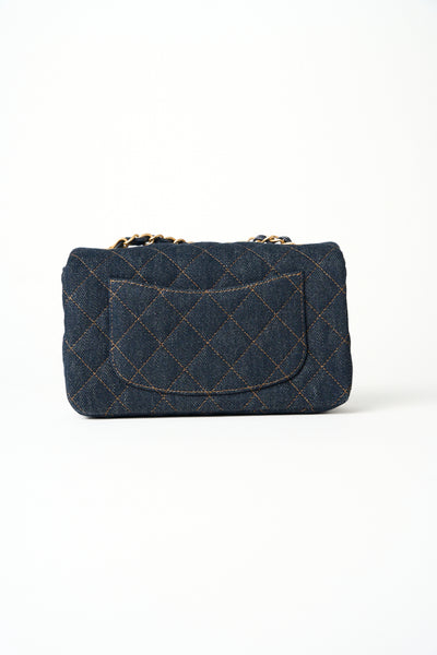 CHANEL mini denim ghw handbag brand new full set