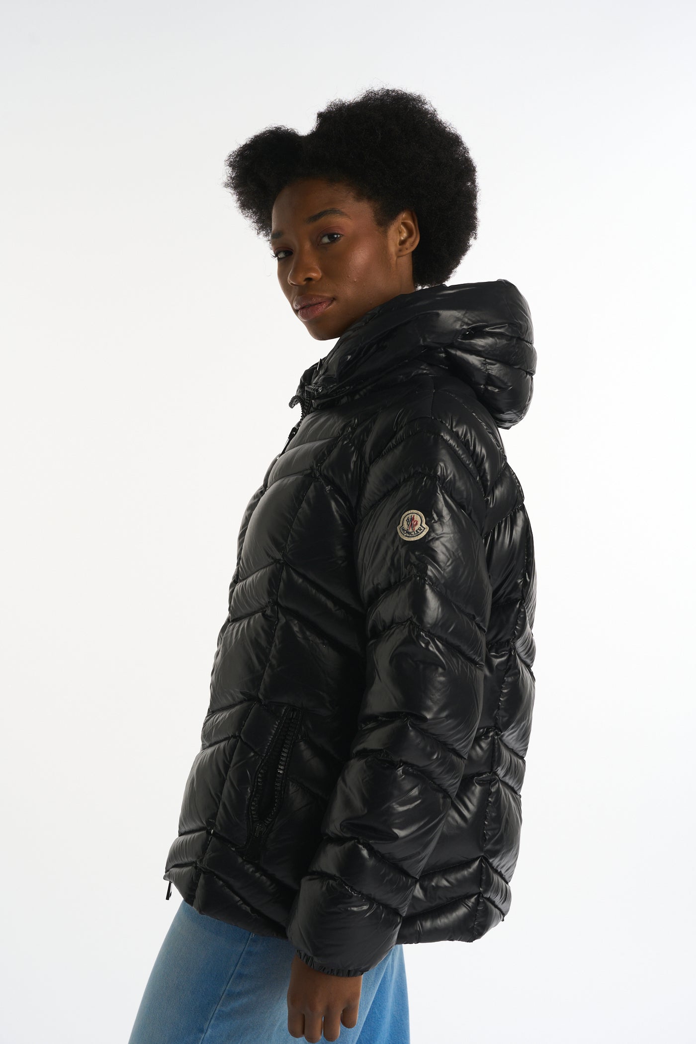 MONCLER black puffer jacket size 5