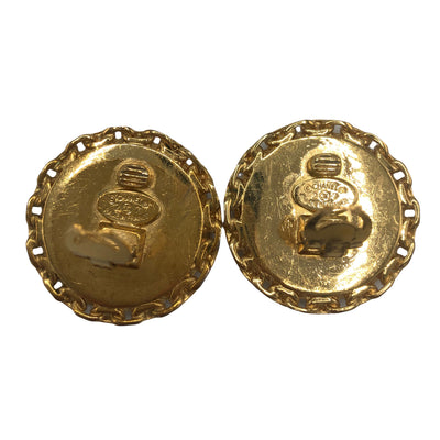 CHANEL Black and Gold round earrings (Collection 27)