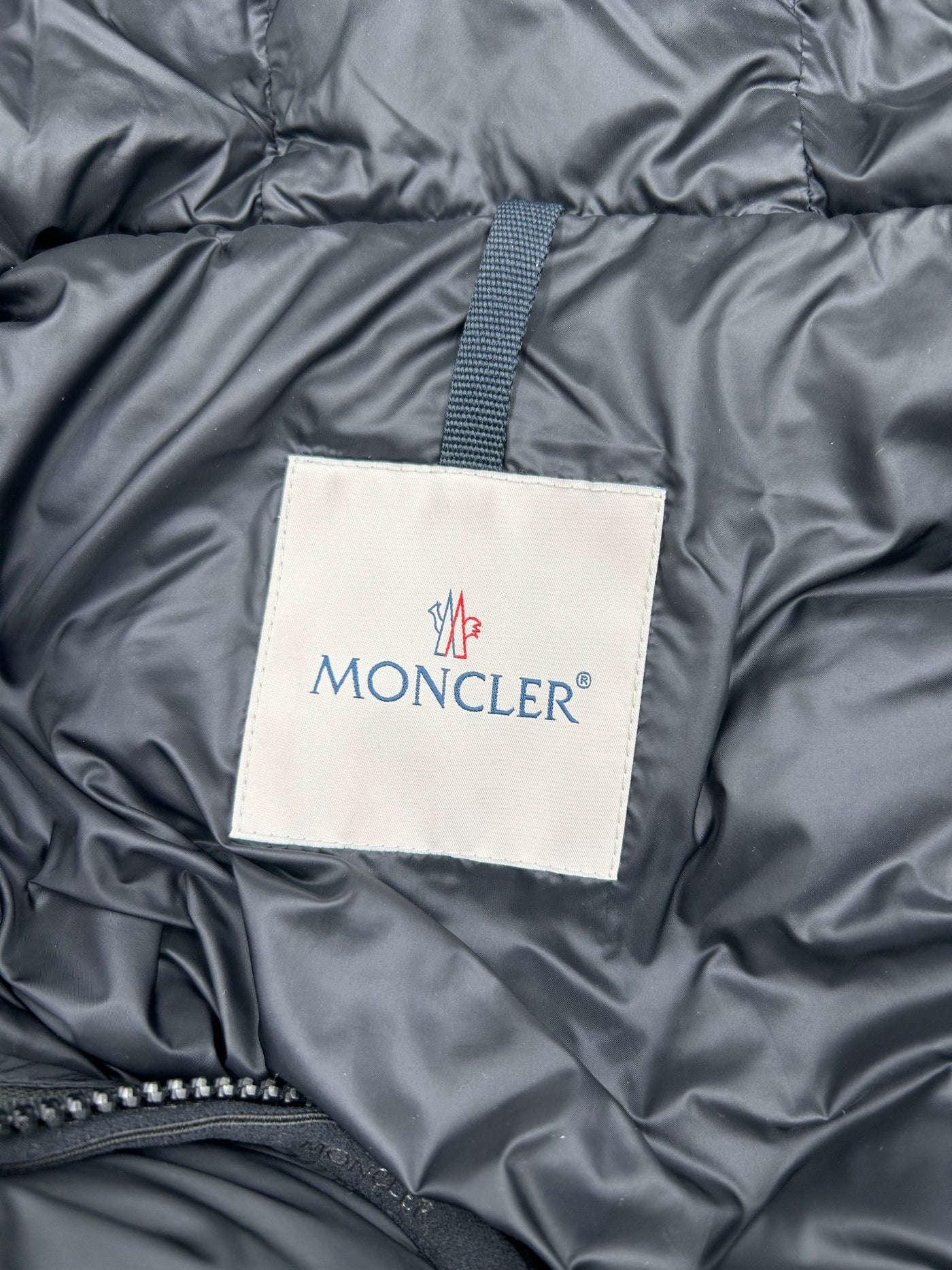 MONCLER black long puffer jacket size 0 oversized