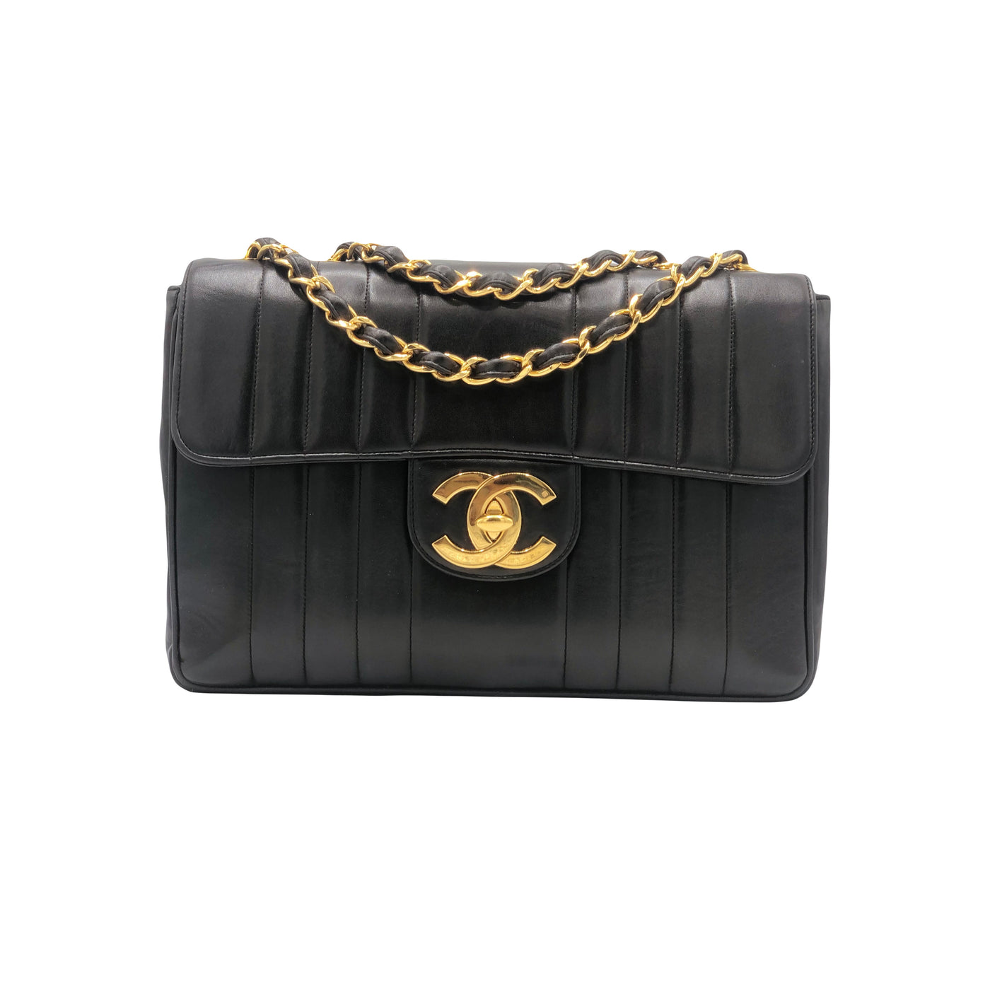 CHANEL VINTAGE 1991-1994 Jumbo Mademoiselle Vertical