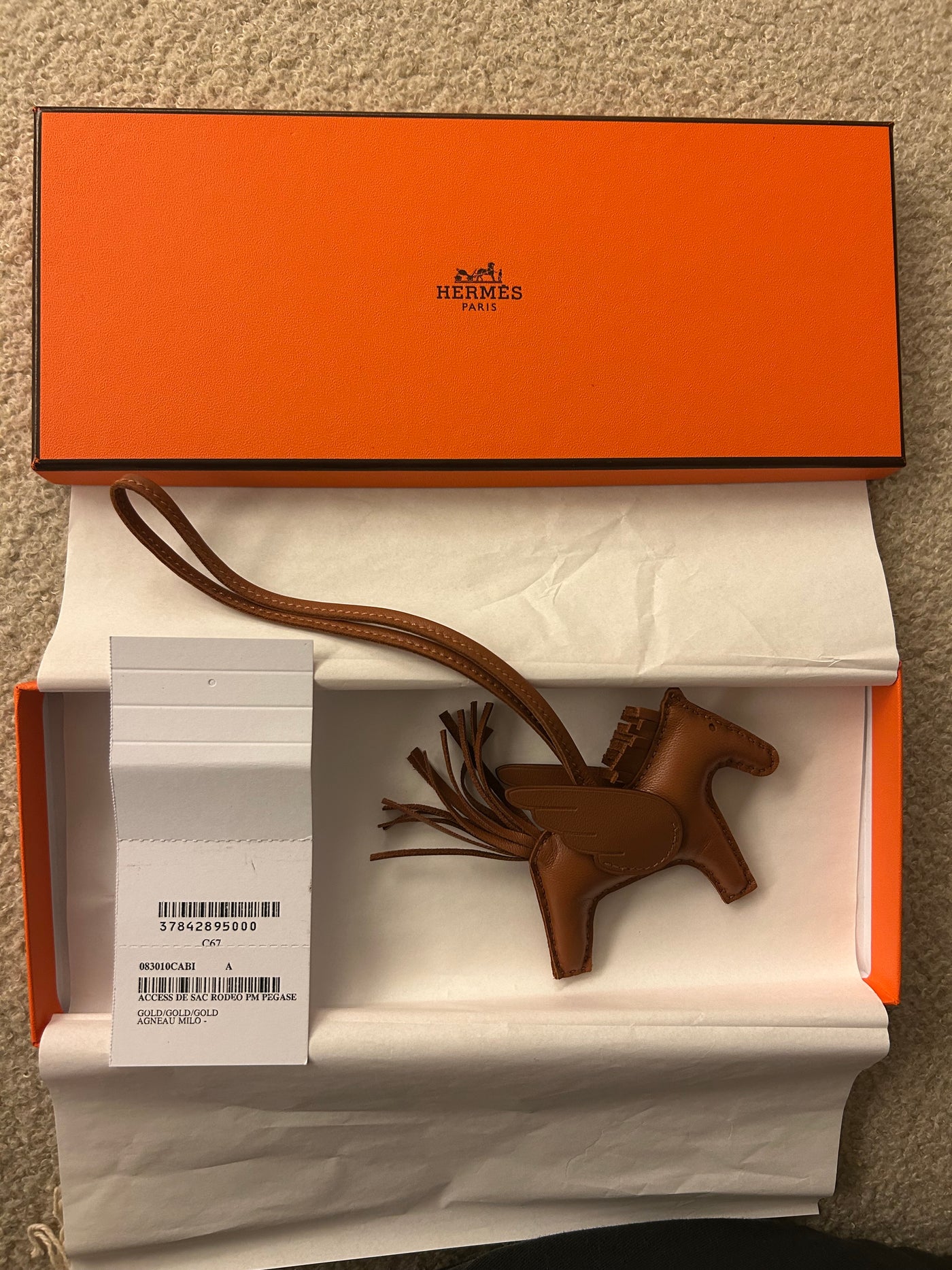 HERMES Rodeo pegase gold PM pristine full set