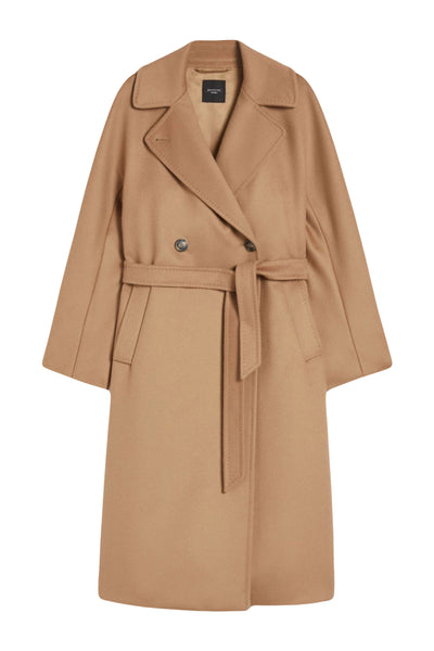 MAX MARA Weekend belted camel wool coat size 36 oversized