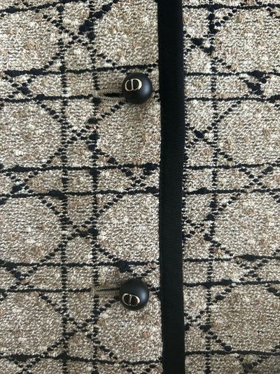 CHRISTIAN DIOR New Collection Macro Cannage Beige Cropped Jacket size 36 Current RRP 3900 euros