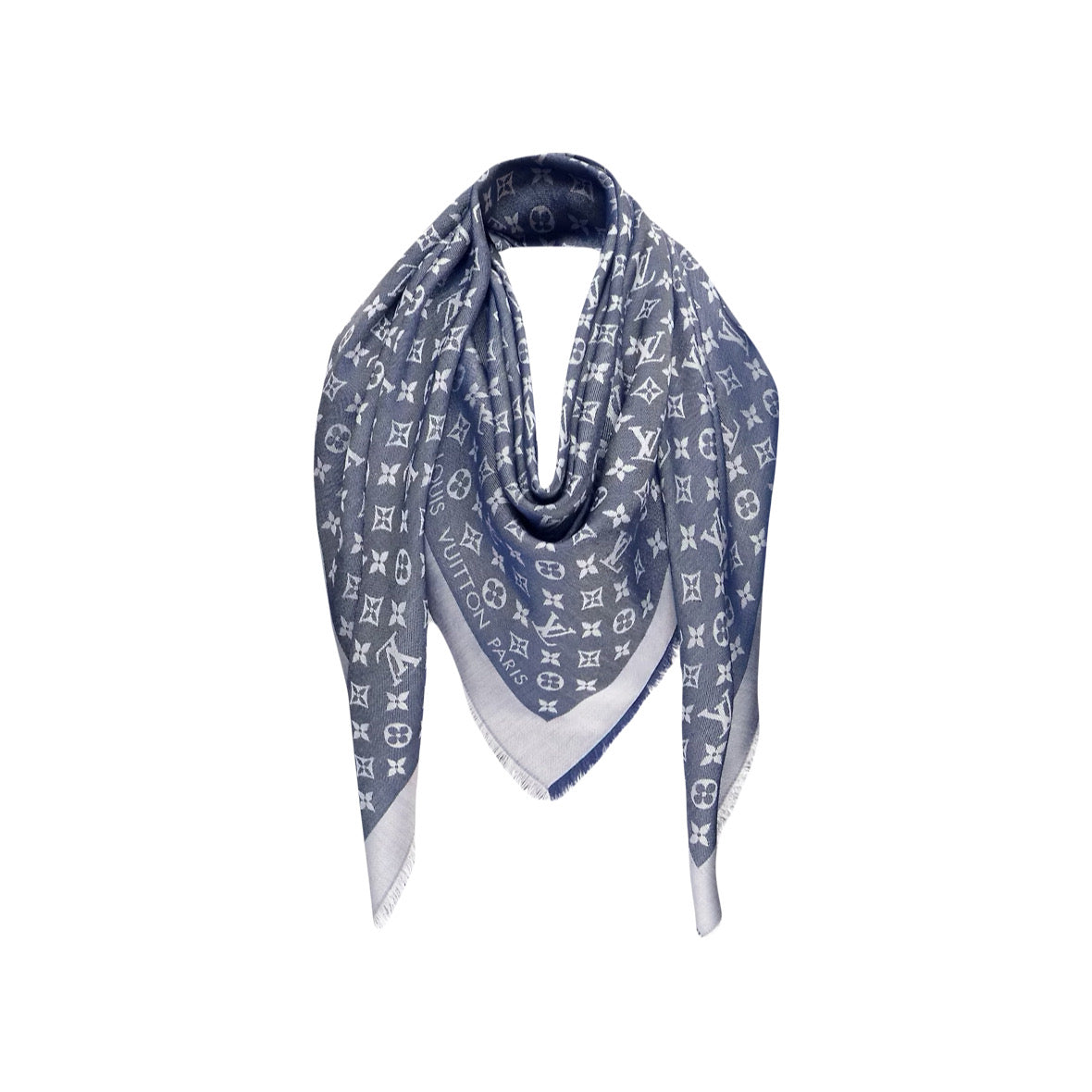 LOUIS VUITTON blue Shawl with box RRP: £450