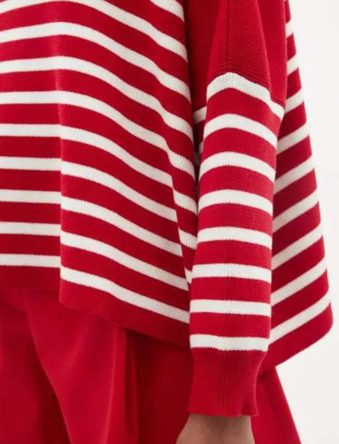 VALENTINO Striped jumper is Red Ivory with logo at the back size M RRP $1900