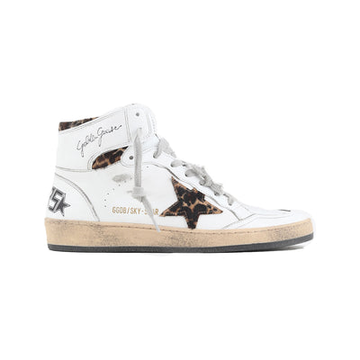 GOLDEN GOOSE deluxe brand Sky-star leopard trainers size 37 RRP:£520