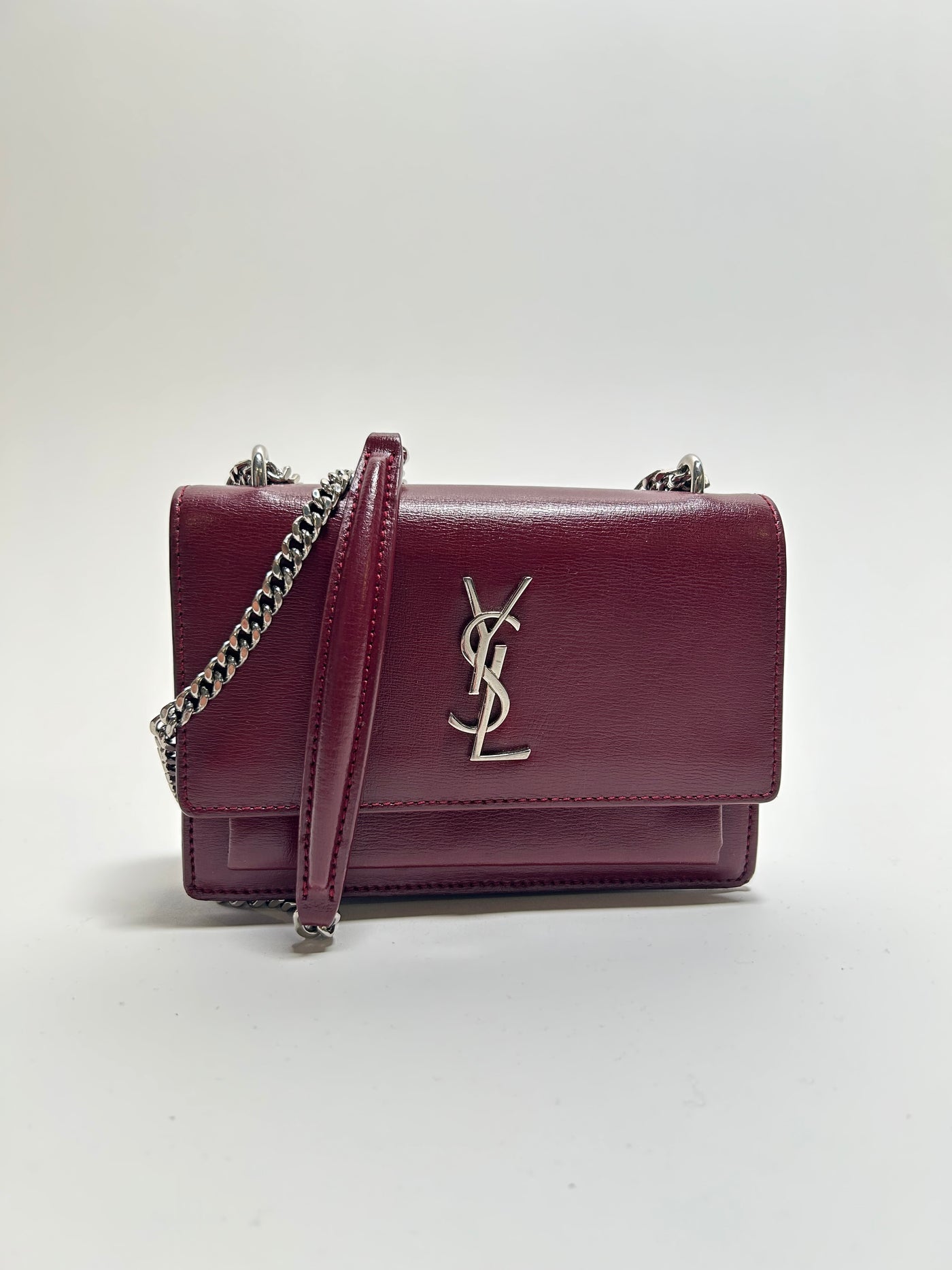 SAINT LAURENT small sunset with silver chain