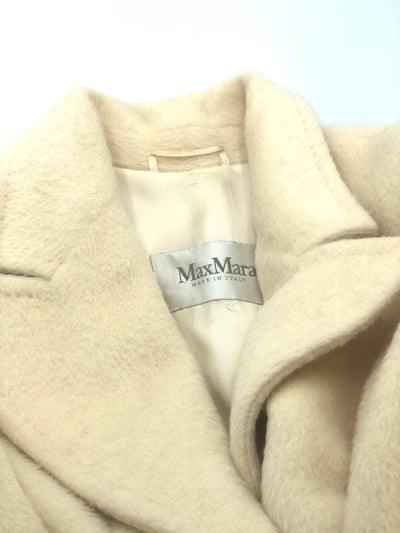MAX MARA White Wool Coat size 38