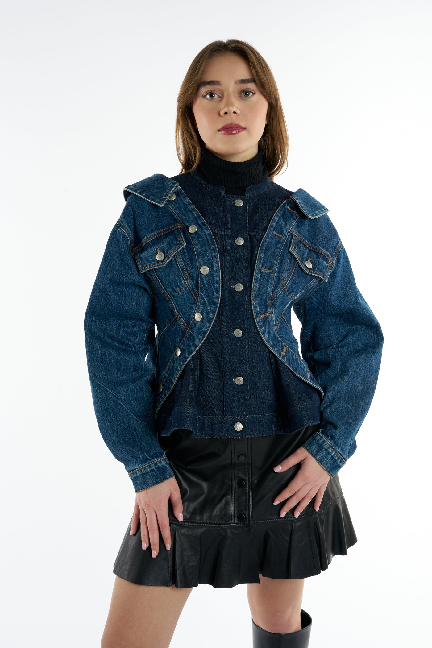 ALEXANDER MCQUEEN two in one denim jacket