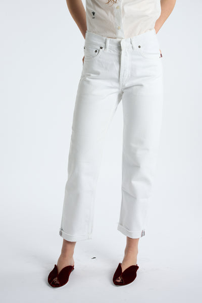 CHRISTIAN DIOR white boyfriend jeans "j'adior" size xxs