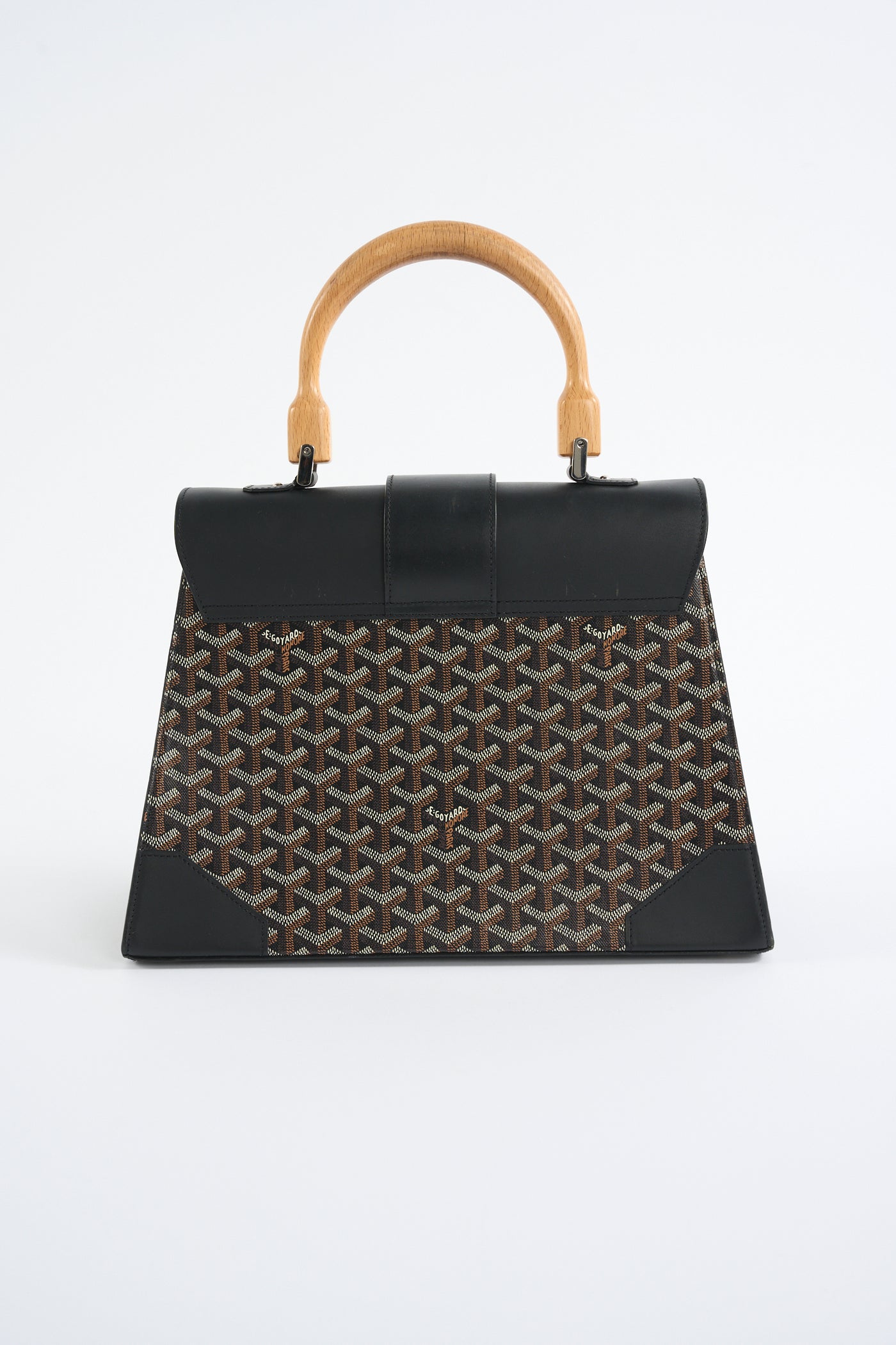 GOYARD Saigon GM black leather handbag