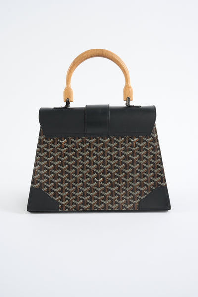 GOYARD Saigon GM black leather handbag