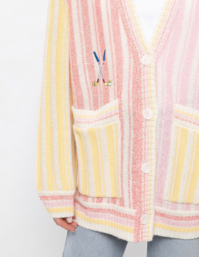 MIRA MIKATI Cashmere Linen Golf embroidered cardigan size 42 RRP: £640