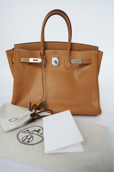 HERMES Birkin 35cm naturel ardennes palladium hardware